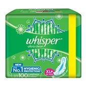 Whisper Ultra Soft Sanitary Napkin XL With Wings, 60 N