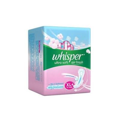 Whisper Ultra Soft Sanitary Napkin XL With Wings, 15 N
