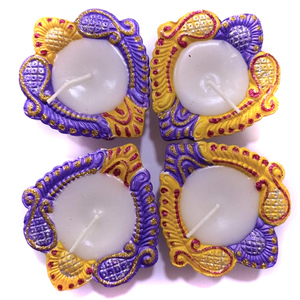 Sribalaji Mud Wax Diya Set 4 N